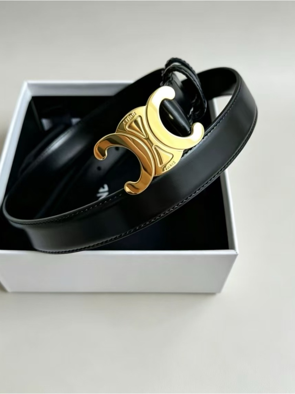 Celine Black Leather Women’s Belt Size 85 90 95 cm